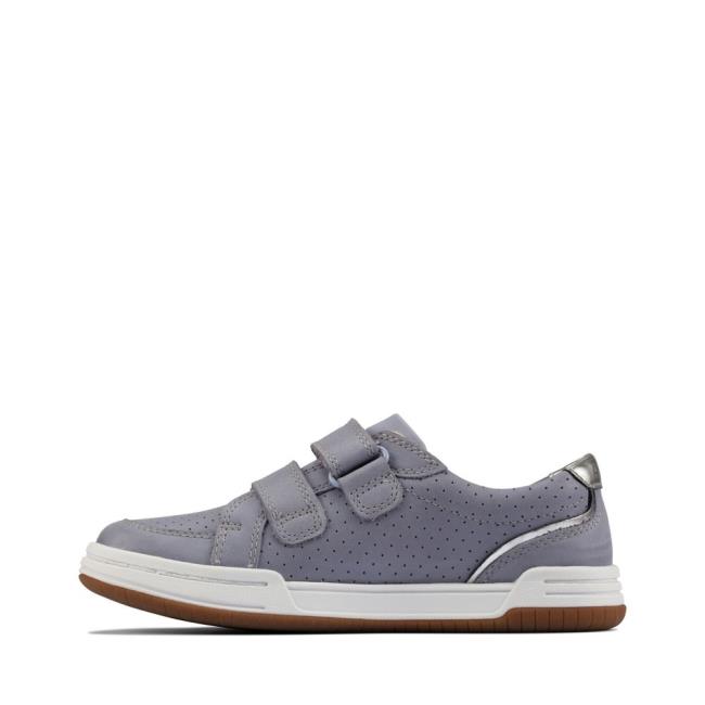 Girls' Clarks Fawn Solo Kid Sneakers Light Blue | CLK235AVQ