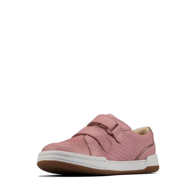 Girls' Clarks Fawn Solo Kid Sneakers Light Pink | CLK270VLU