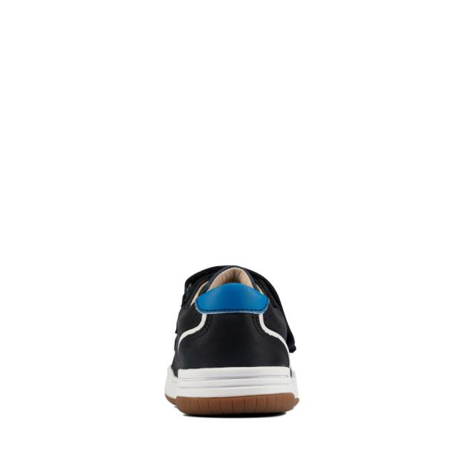 Girls' Clarks Fawn Solo Kid Sneakers Navy | CLK210FIC