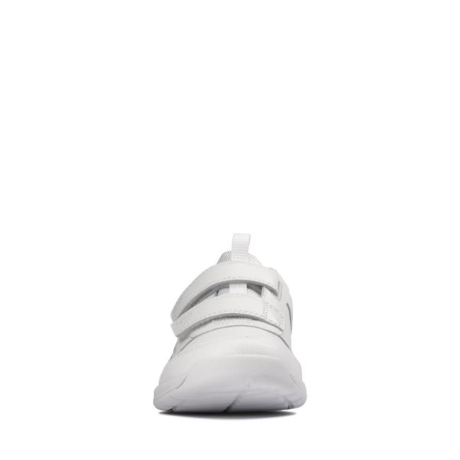 Girls' Clarks Orbit Sprint Kid Sneakers White | CLK069BSV