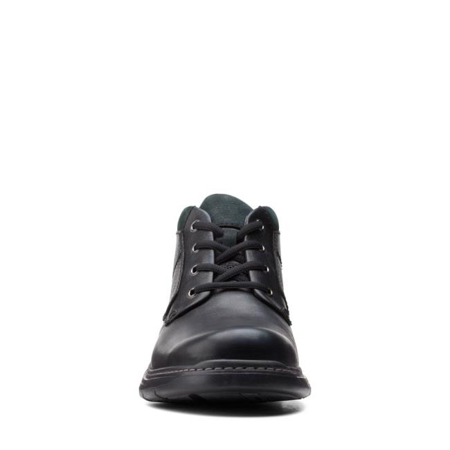 Men's Clarks Brawley Up Casual Boots Black | CLK361DBG