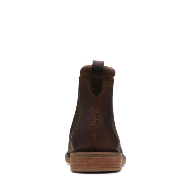 Men's Clarks Clarkdale Hall Chelsea Boots Brown | CLK321DEL