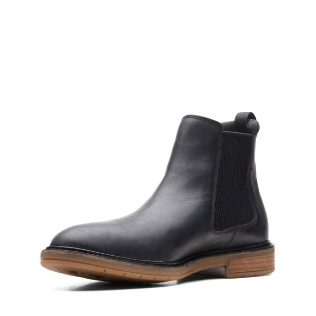 Men's Clarks Clarkdale Hall Chelsea Boots Black | CLK395BZT