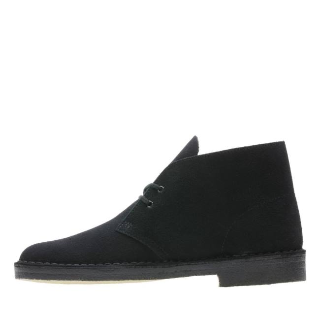 Men's Clarks Desert Boot Classic Desert Boots Black Suede | CLK495ULN