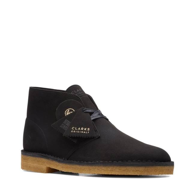 Men's Clarks Desert Boot Classic Desert Boots Black | CLK564ALF