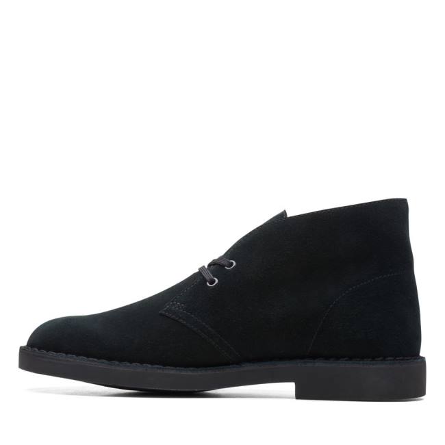 Men's Clarks Desert Boot Classic Evo Desert Boots Black Suede | CLK794ZGW