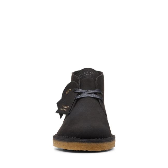 Men's Clarks Desert Boot Desert Boots Black | CLK089YWX