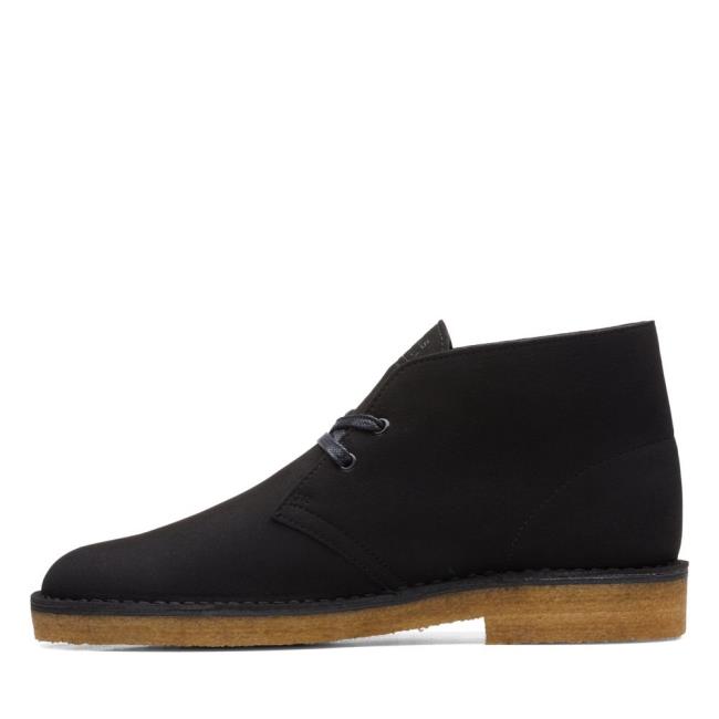 Men's Clarks Desert Boot Desert Boots Black | CLK089YWX