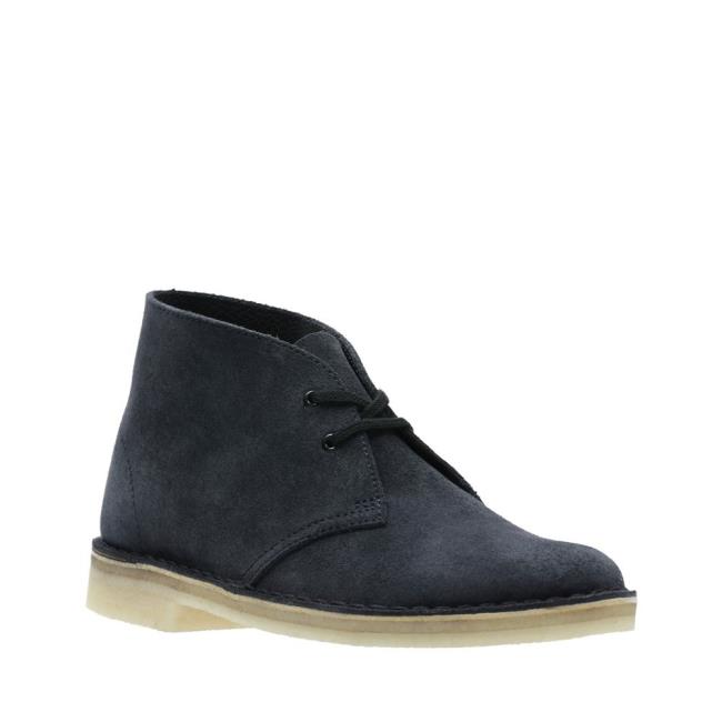 Men's Clarks Desert Boot Originals Boots Navy | CLK089OTB