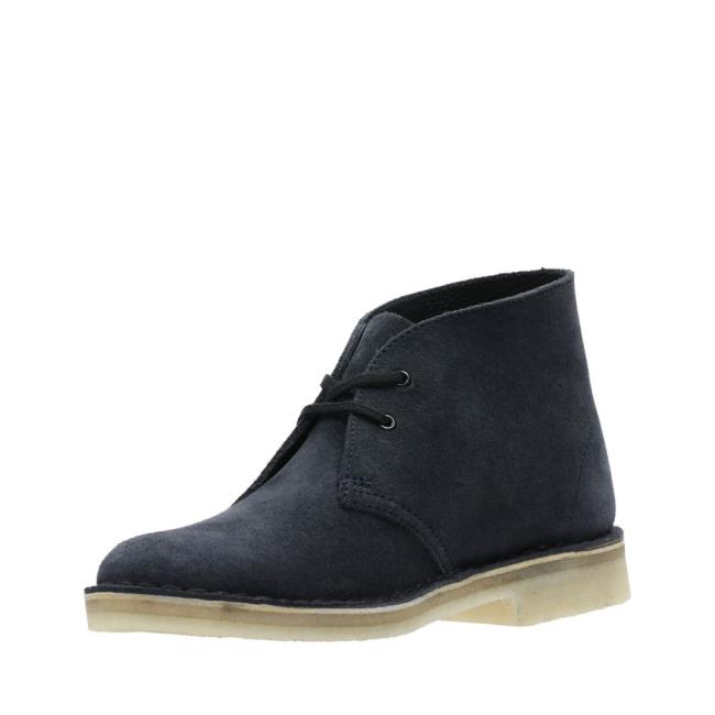 Men's Clarks Desert Boot Originals Boots Navy | CLK089OTB