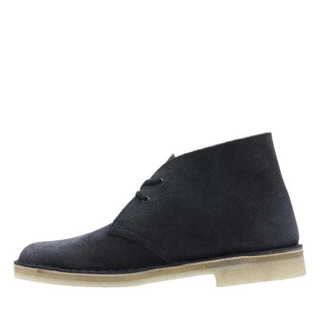 Men's Clarks Desert Boot Originals Boots Navy | CLK089OTB