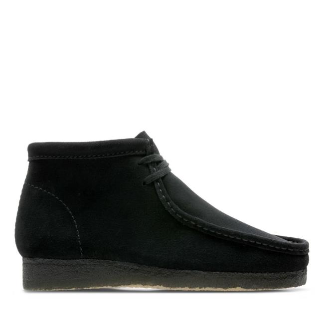 Men\'s Clarks Wallabee Boot Originals Boots Black | CLK256KXS