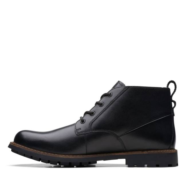 Men's Clarks Westcombe Mid Ankle Boots Black | CLK672KLP