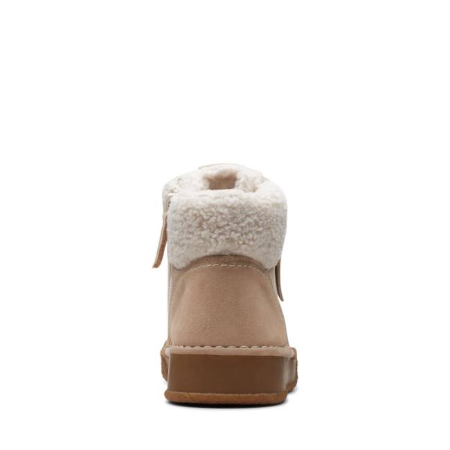 Women's Clarks Craft Cup Mid Ankle Boots Beige | CLK978QAM