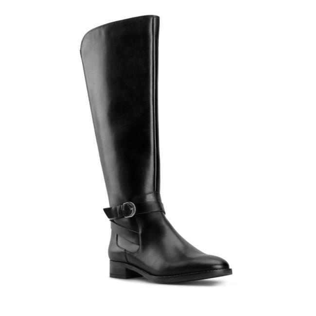 Women's Clarks Hamble High Knee-high Boots Black | CLK365HTN