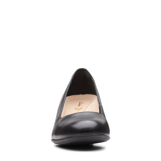 Women's Clarks Linnae Pump Heels Shoes Black | CLK812ZEA