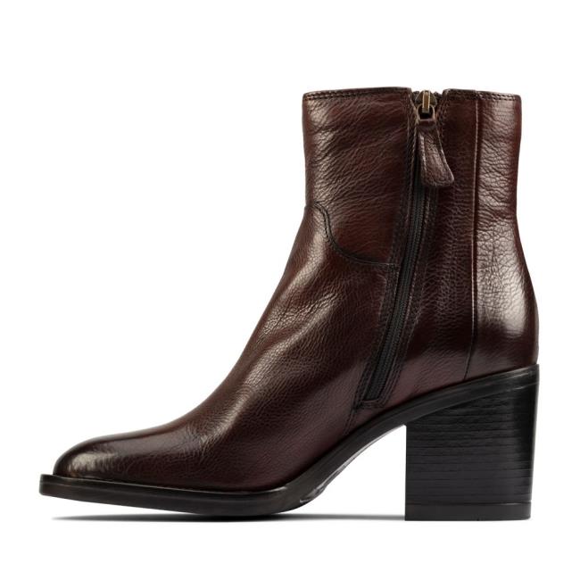 Women's Clarks Mascarpone 2 Go Ankle Boots Dark Brown | CLK643FDA