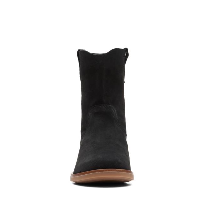 Women's Clarks Memi Mid Ankle Boots Black | CLK231MFL