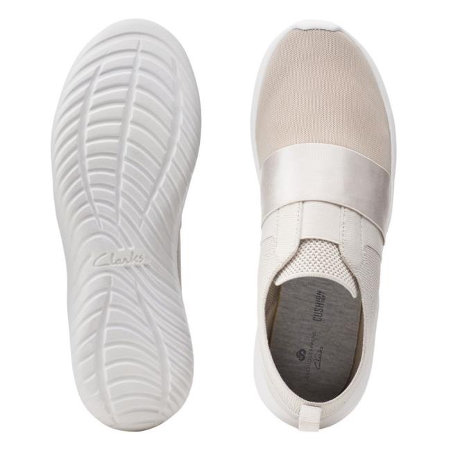 Women's Clarks Nova Lumis Flat Shoes Beige | CLK065TCX