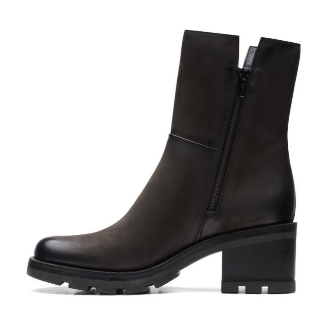 Women's Clarks Odollo Zip Ankle Boots Black | CLK837VAE