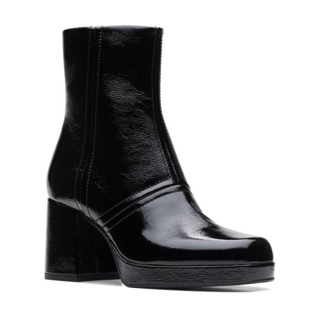 Women's Clarks Pique Zip Ankle Boots Black | CLK729MTP